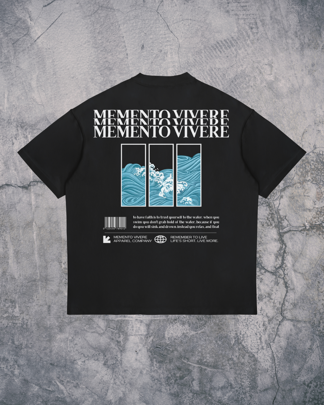 "WAVES" HEAVYWEIGHT TEE