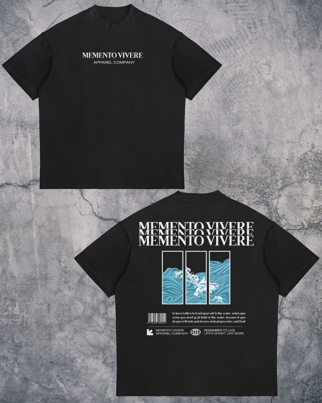 "WAVES" HEAVYWEIGHT TEE